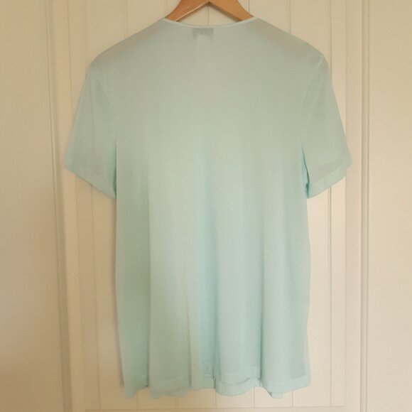 Vintage Vanity Fair Women's Short Sleeve Nylon Pajama Set Blue Size M - Picture 3 of 12